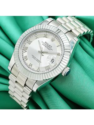 Rolex Datejust 41 White Roman Dial Watch