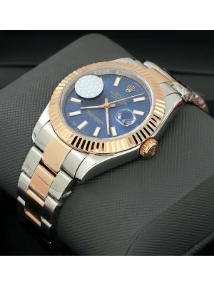 Rolex Datejust Blue Dial Men's Two Tone Watch