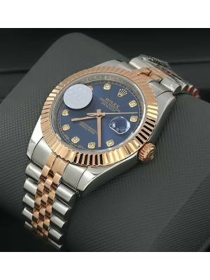 Rolex Datejust Blue Diamond Dial Two Tone Black Dial Watches