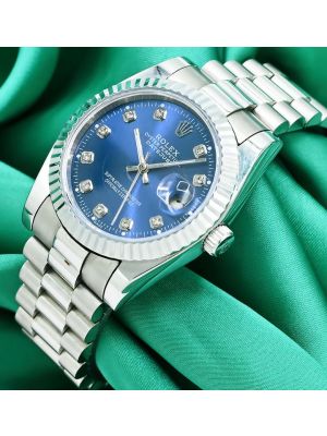 Rolex datejust blue diamond dial Watch