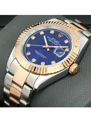Rolex Datejust Blue Diamond Dial  Watches For Men