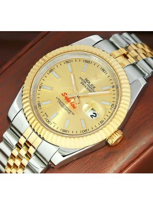 Rolex Datejust Champagne Index Dial Watch