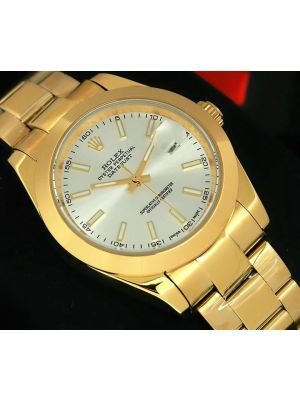 Rolex Datejust Gold Black Dial Watch 2021