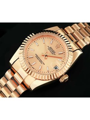 Rolex DateJust Rose Gold Ladies Watch