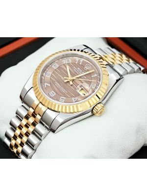 Rolex Datejust Two Tone Brown Dial Watch  Mens Watches
