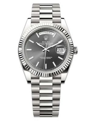 Rolex Day-Date 228239-0060 SlateGray Index Dial 40mm Watch