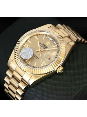 High quality replica Rolex Day-Date 40 Gold Dial watches
