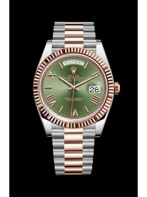 Rolex Day-Date 40 Green Dial Two Tone Watch