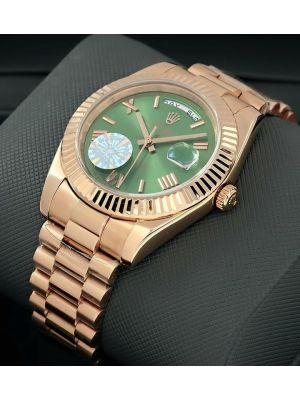 Rolex Day-Date 40 Rose Gold President Green Roman Dial Luxury watches in Pakistan