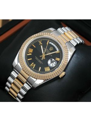 Rolex Day Date 40  Two Tone black Dial  Watches For Men