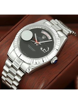 Rolex Day-Date Black Onyx Dial Watch