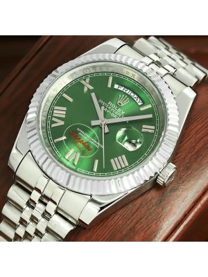 Rolex Day-Date Green Roman Dial Watch