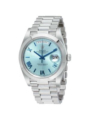 Rolex Day-Date  Ice Blue Dial Platinum Mens  watches,
