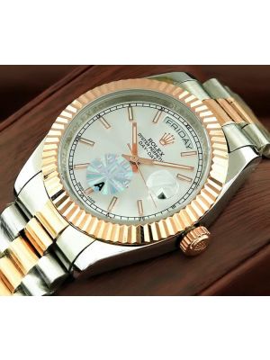 Rolex Day-Date Silver Dial Two Tone Watch