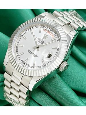 Rolex Day-Date Silver Dial Watch