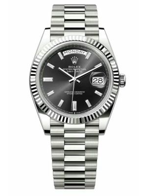 Rolex Day-Date 228239-0005 40 MM Black Dial Watch