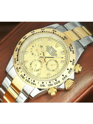 Rolex Daytona Two Tone Gold Diamond Dial Watch