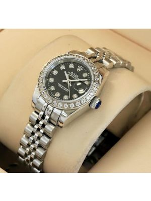 olex Lady-Datejust Black Dial Diamond watches prices in Pakistan,
