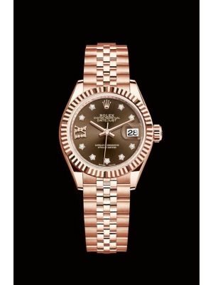 Rolex Lady-Datejust Brown Diamond Dial Watches 