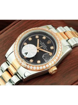 Rolex Lady-Datejust Diamond Dial Two Tone Watch