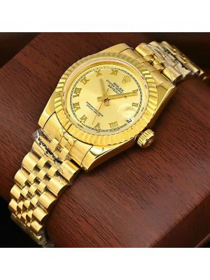 Rolex Lady Datejust Gold Tone Watch