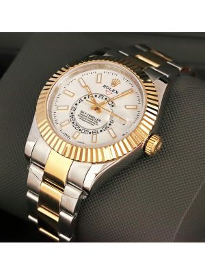 Rolex Sky-Dweller White Dial Two Tone Watches