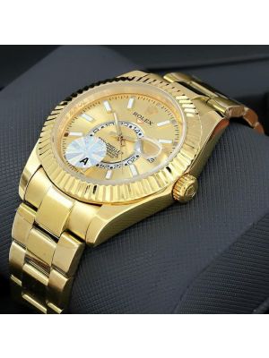 High quality replica Rolex Sky-Dweller Yellow Gold watches,