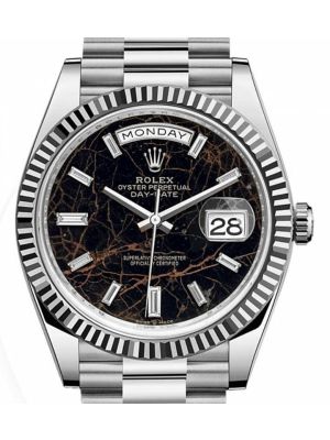 Rolex Day-Date Eisenkiesel Diamond Dial Watch