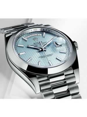 Rolex Oyster Perpetual President Day Date Ice Blue Dial Watch