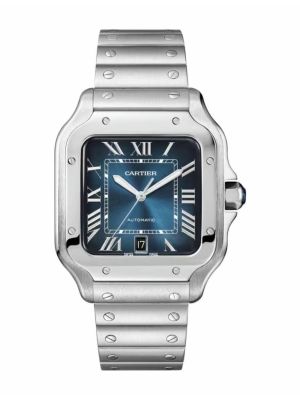 Santos de Cartier Blue Dial Mens Watch