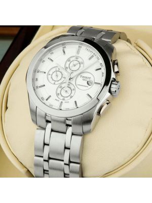 Tissot Couturier White Dial Chronograph Watch
