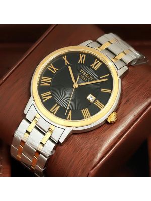 Tissot T-Classic Two Tone Black Dial Watch
