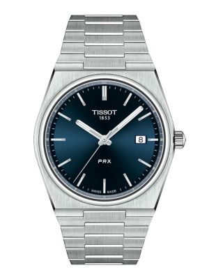 Tissot PRX Silver Stainless Steel Blue Dial Quartz Watch for Gents