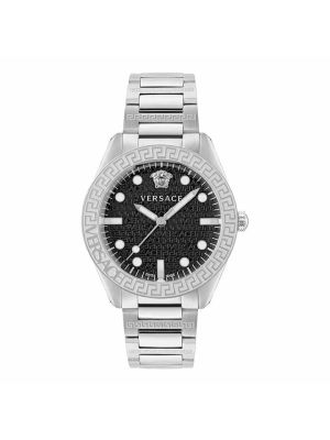 Versace Greca Dome Black Dial Ladies Watch