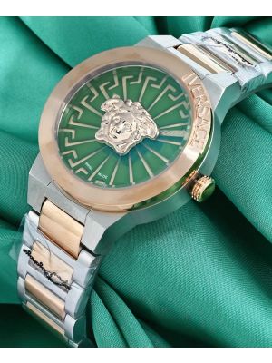 Versace Medusa Infinite Two-tone Green Dial Unisex Watch