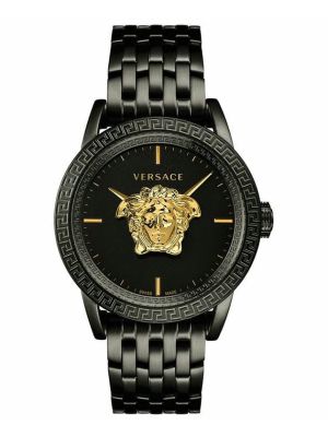 Versace Men's Swiss Palazzo Empire Black Ion-Plated Stainless Steel  Watch