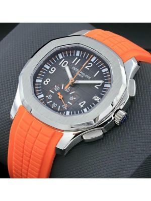 Patek Philippe Aquanaut Chronograph Orange Rubber Strap Watch
