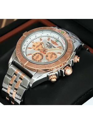 Breitling Chronomat 41 White Dial Rose Gold and Steel Men’sl Watch