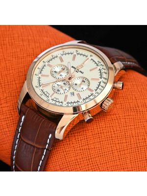 Breitling Transocean Chronograph Limited Edition White Dial Brown Leather Strap Watch,Breitling Transocean Chronograph Limited Edition White Dial Brown Leather Strap Ladies , Breitling Transocean Chronograph Limited Edition White Dial Brown Leather Strap 