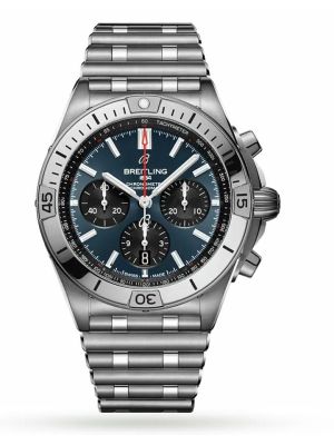 Breitling Chronomat B01 42 Blue Dial Steel Mens Watch