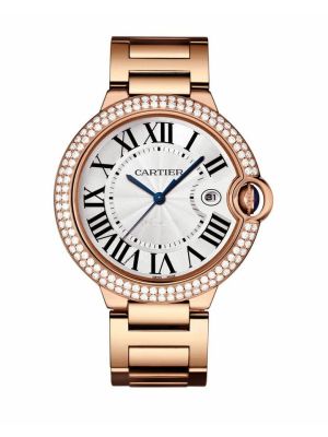 Cartier Ballon Bleu De Cartier Rose Gold & Diamonds Watch 