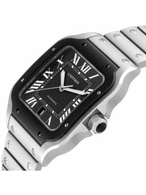 Cartier Santos de Cartier Black Dial Watch