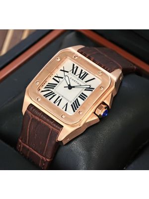 Cartier Santos 100 Rose Gold Tone  watches price