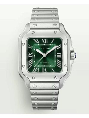 Cartier Santos de Cartier Green Dial Mens Watch