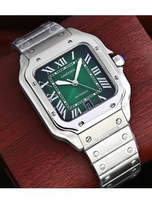 Cartier Santos De Cartier Green Dial Watch