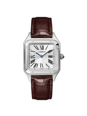 Cartier Santos Dumont Brown Strap Watch