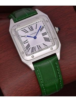 Cartier Santos Dumont Green Straps Unisex Watch