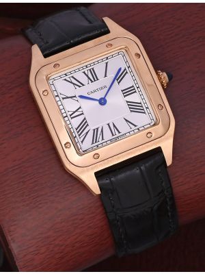 Cartier Santos Dumont Ladies Silver Dial Watch