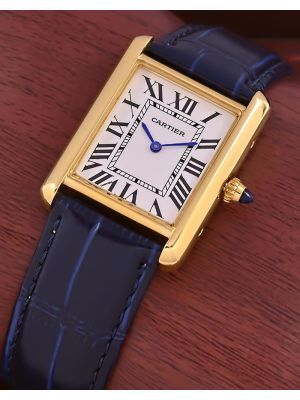 Cartier Tank Solo Blue Straps Ladies Watch