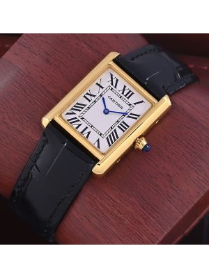 Cartier Tank Solo Ladies Black Straps Watch